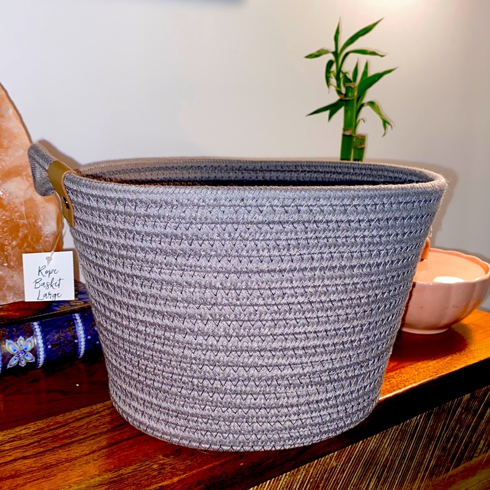 Boho Chic Rope Basket Organizer